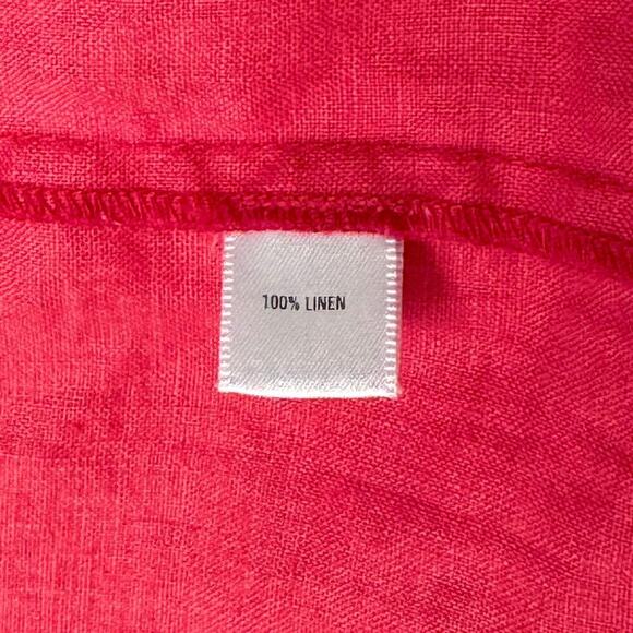 Roni Rabl 100% Linen Relaxed Boxy Jacket Lagenlook Blazer Coral Size M - Picture 11 of 11